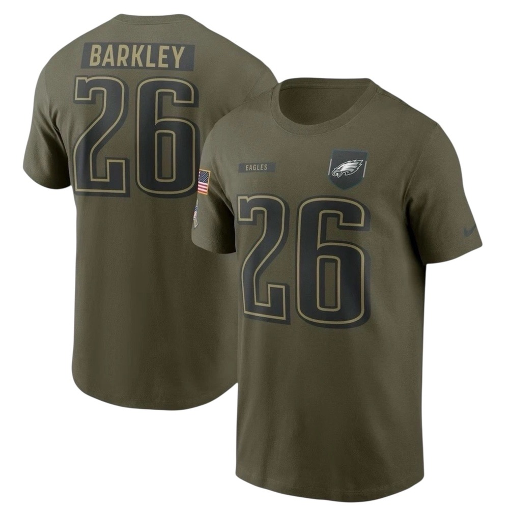 NWT Nike Saquon Barkley Phila Eagles Salute to Service 2025 T-Shirt Men's Large